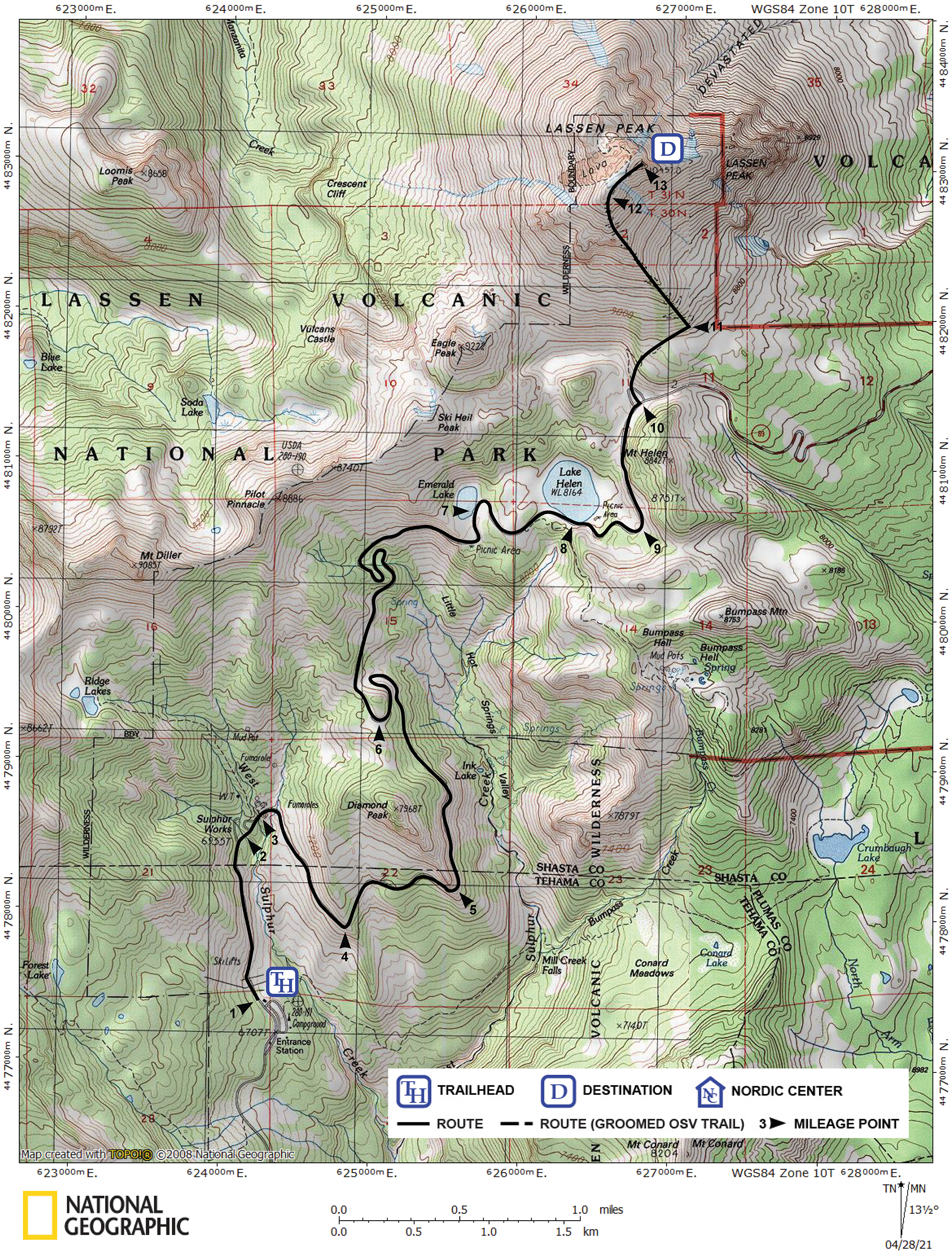 Print version of map for tour
