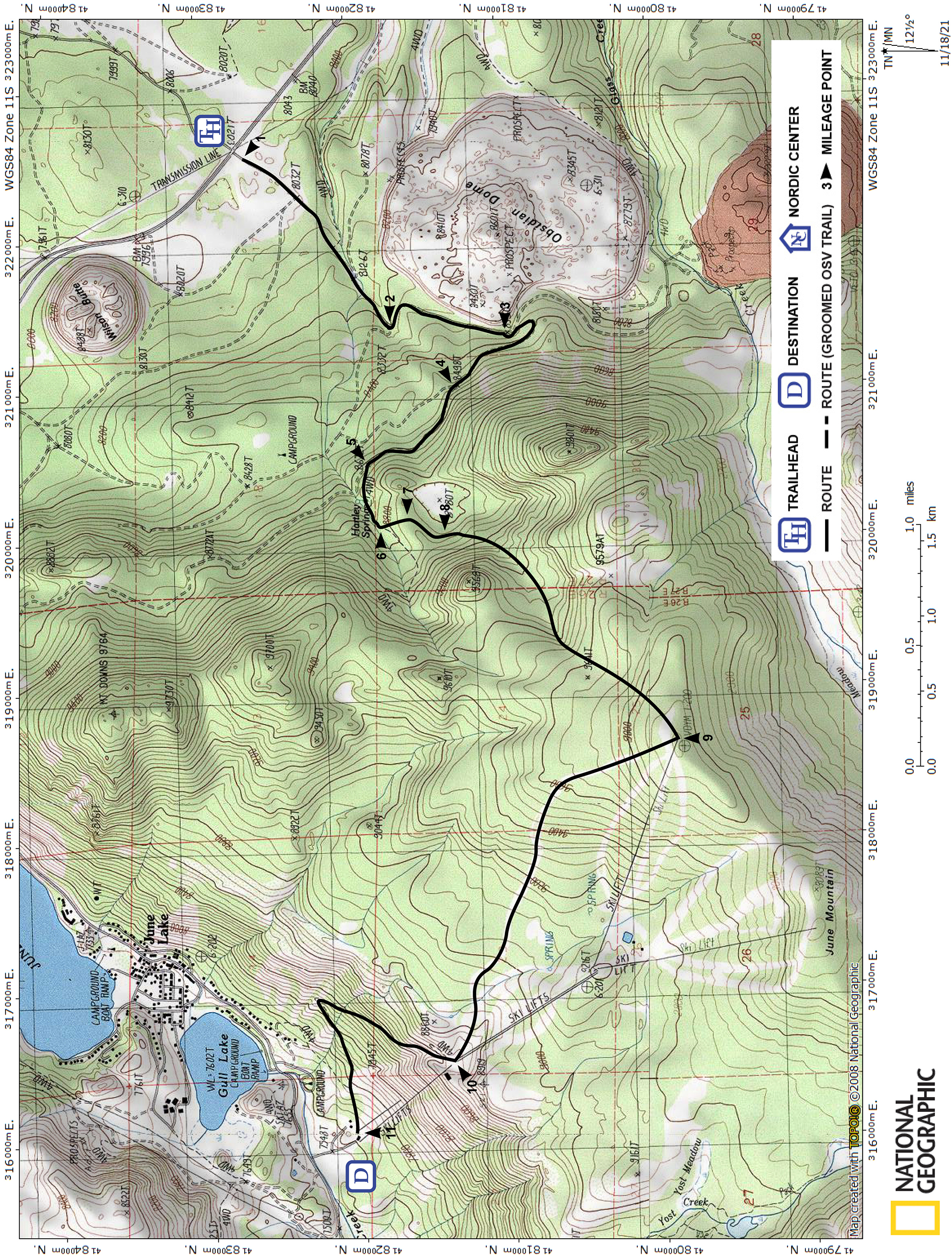 Print version of map for tour