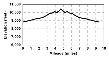 Profile for tour Mount Houghton Via Radio Tower